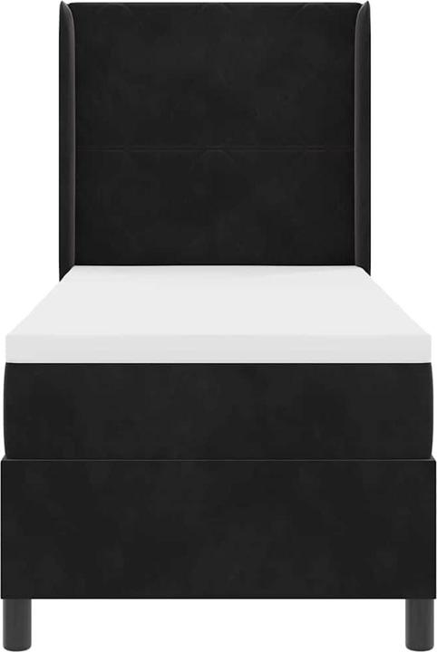 Produktbild vidaXL Boxspringbett Mit Matratze Samt Schwarz (80 x 200 cm)