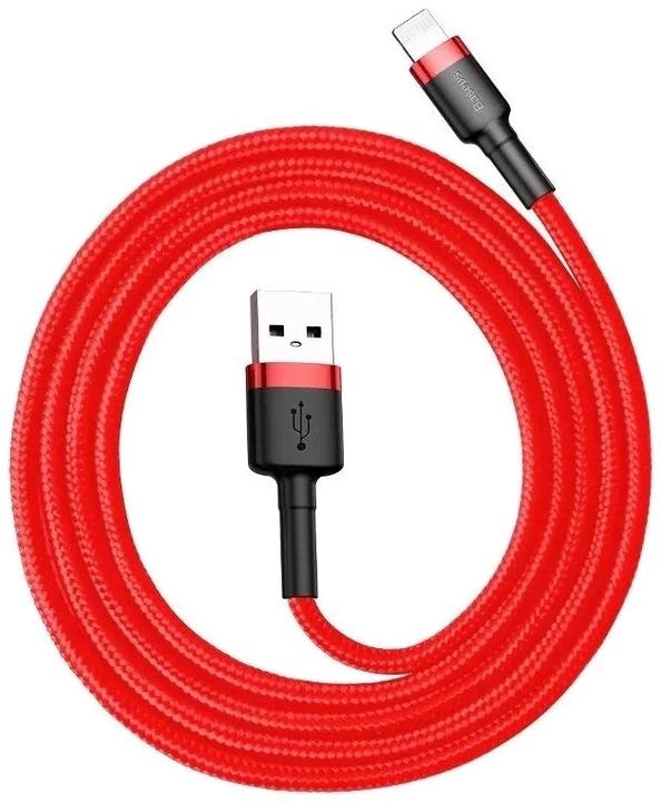 Actual product image Baseus cafule Cable USB For iP 2A 3m Red+Red (3 m, USB 3.2 Gen 1)