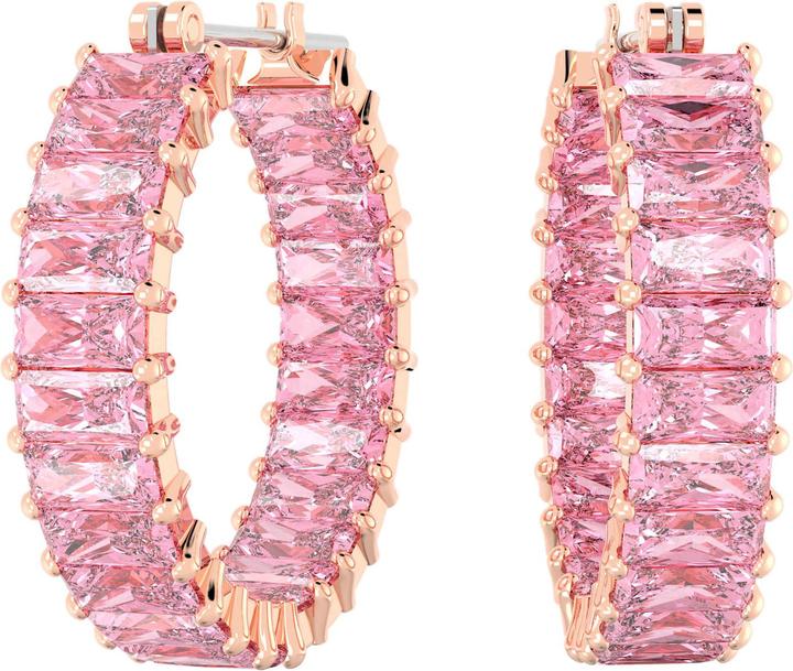 Immagine prodotto Swarovski Matrix Creoles Taglio Baguette Oro Rosa (Metallo Swarovski)