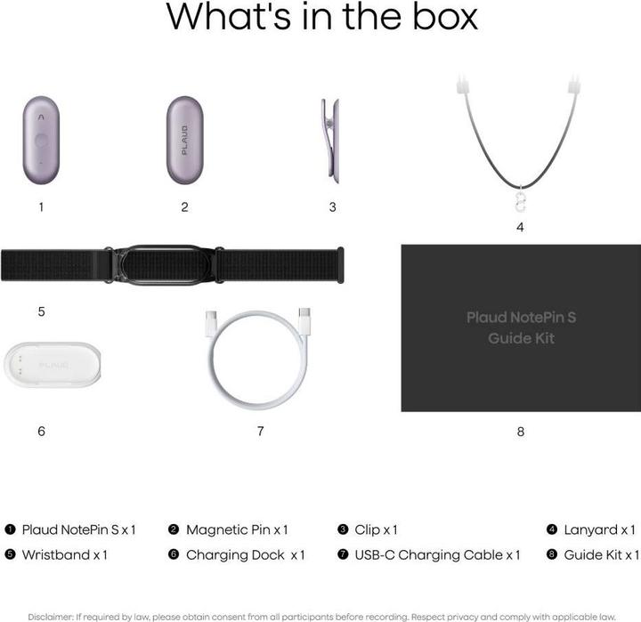 Produktbild Plaud NotePin S (64 GB)