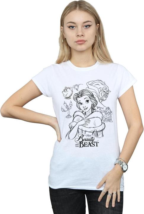 Immagine prodotto Disney Beauty And The Beast Collage Sketch Maglietta Donna (S)