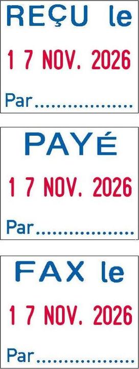 Actual product image Trodat Date stamp with texts