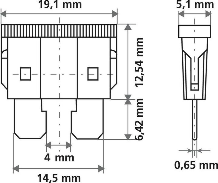 Actual product image Lampa Smart Led, Mix 10 slat fuses with LED indicator light, 12/32V