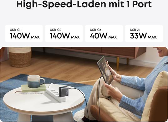 Produktbild Anker Charger 140W (140 W, 4 Ports)