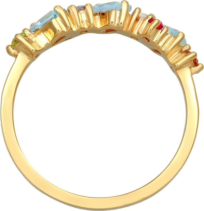 Produktbild Elli PREMIUM Ring Peridot Topas Mondstein Glamour 925 Silber vergoldet (54, 925 Silber)