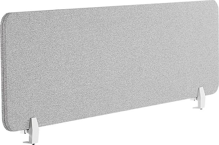 Beliani Desk divider light grey 160 x 40 cm WALLY (160 x 40 cm)