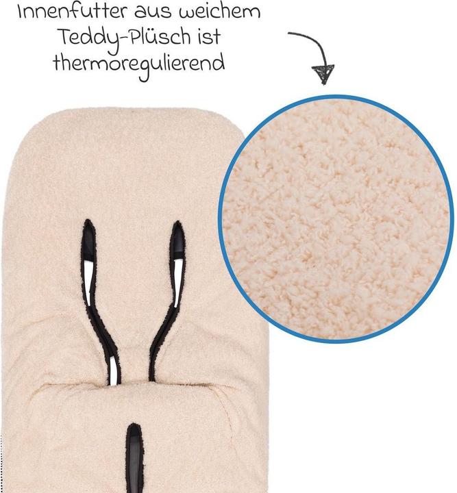 Actual product image Fillikid Fusssäcke für Kinderwagen & Buggys Cord-Fusssack Kinley Cord mit Teddy Plüsch