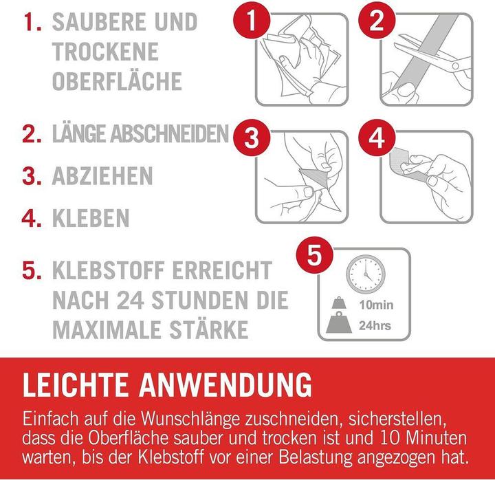 Immagine prodotto Velcro brand Nastro di velcro per incollare Adesivo (20 mm, 0.30 kg)