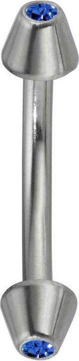 Produktbild Bijouteria Augenbrauenpiercing (Chirurgenstahl 316L, Kristall)