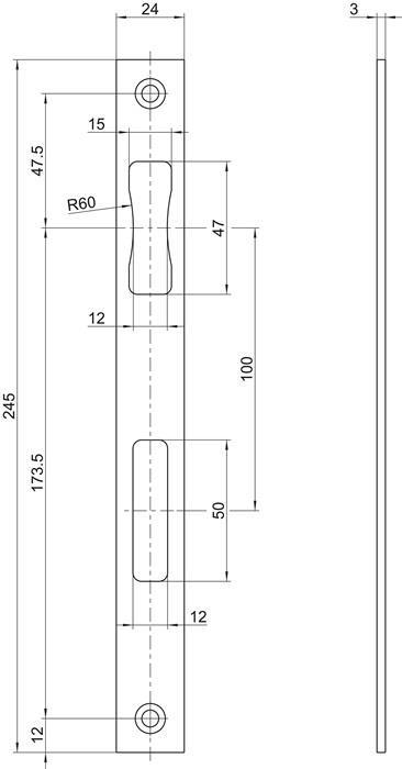 Actual product image BKS Schliessblech B 9000 (Striking plate)