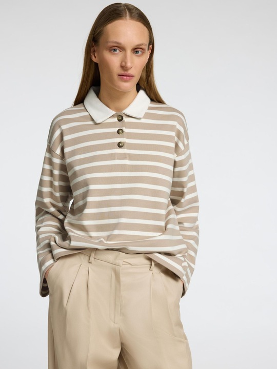 Produktbild Selected Femme Streifen Langarm-Poloshirt (XS)
