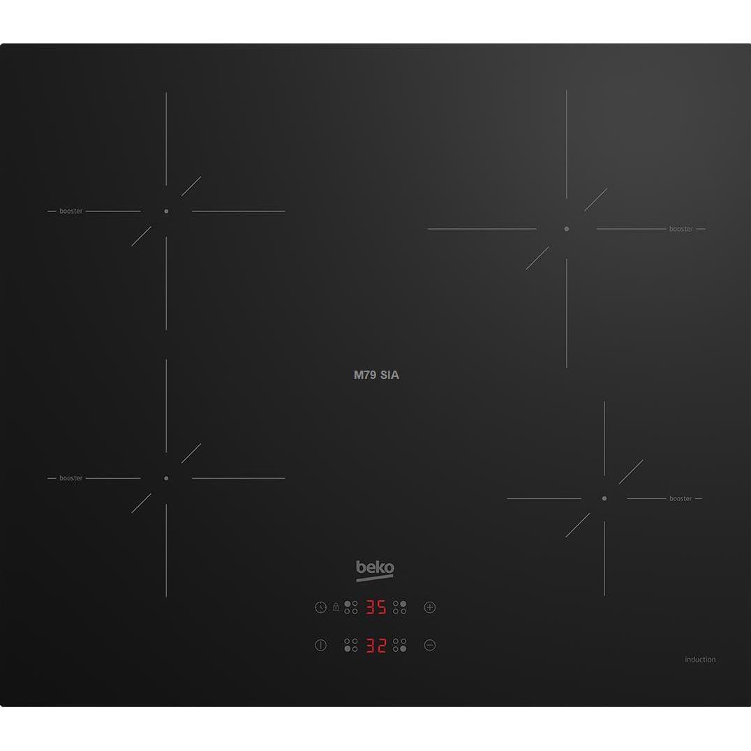 Beko Piano cottura HII64400SMT Nero Piano cottura a induzione da incasso 4 zone, Piano di cottura, Nero