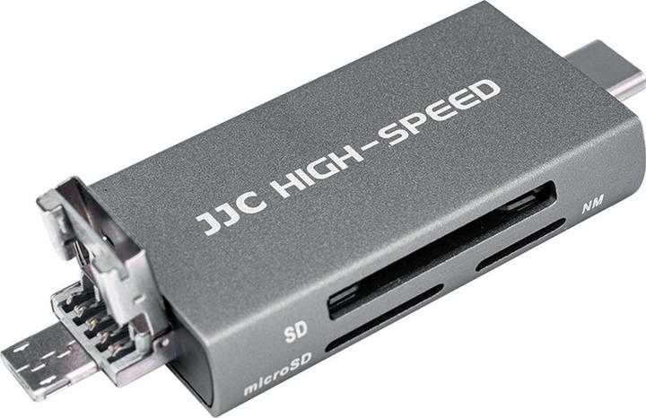 Productafbeelding JJC CR UTC5AC Geheugenkaartlezer grijs (USB, USB-C)