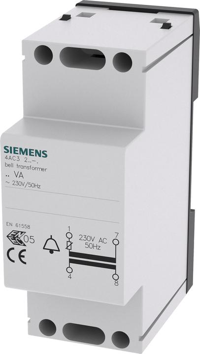 Produktbild Siemens Klingeltransformator 14VA Primär 230240V AC 50Hz Sekundär 8V 12V 24V