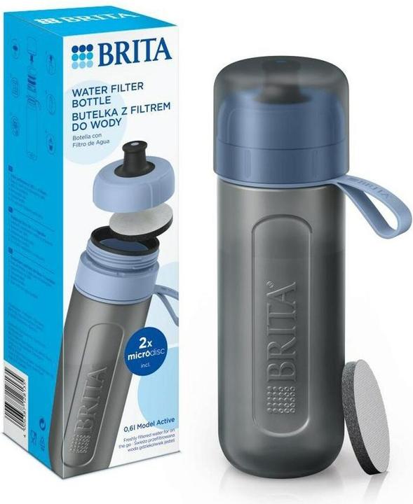 Image du produit Brita Active bleu Bouteille filtrante à 2 disques (0.60 l)