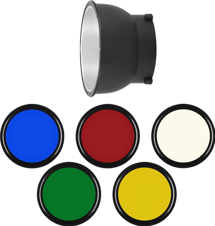 Produktbild Rollei 45° Reflektor-Set mit Farbfolien (Reflektor, 14 cm)