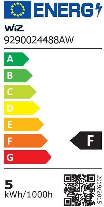 Energie-Label WiZ Lampe 40W E14 Kerzenform (E14, 4.80 W, 470 lm, 1 x, F)