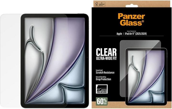 Produktbild PanzerGlass Screen Protector iPad Air 11" (2024-2025) Ultra-Wide Fit (1 Stück)
