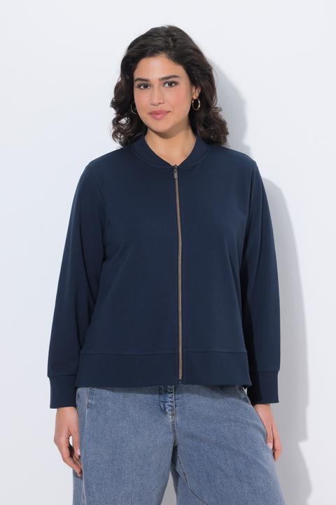 Produktbild Ulla Popken Sweatblouson, Collegekragen, kurz, Langarm (62)