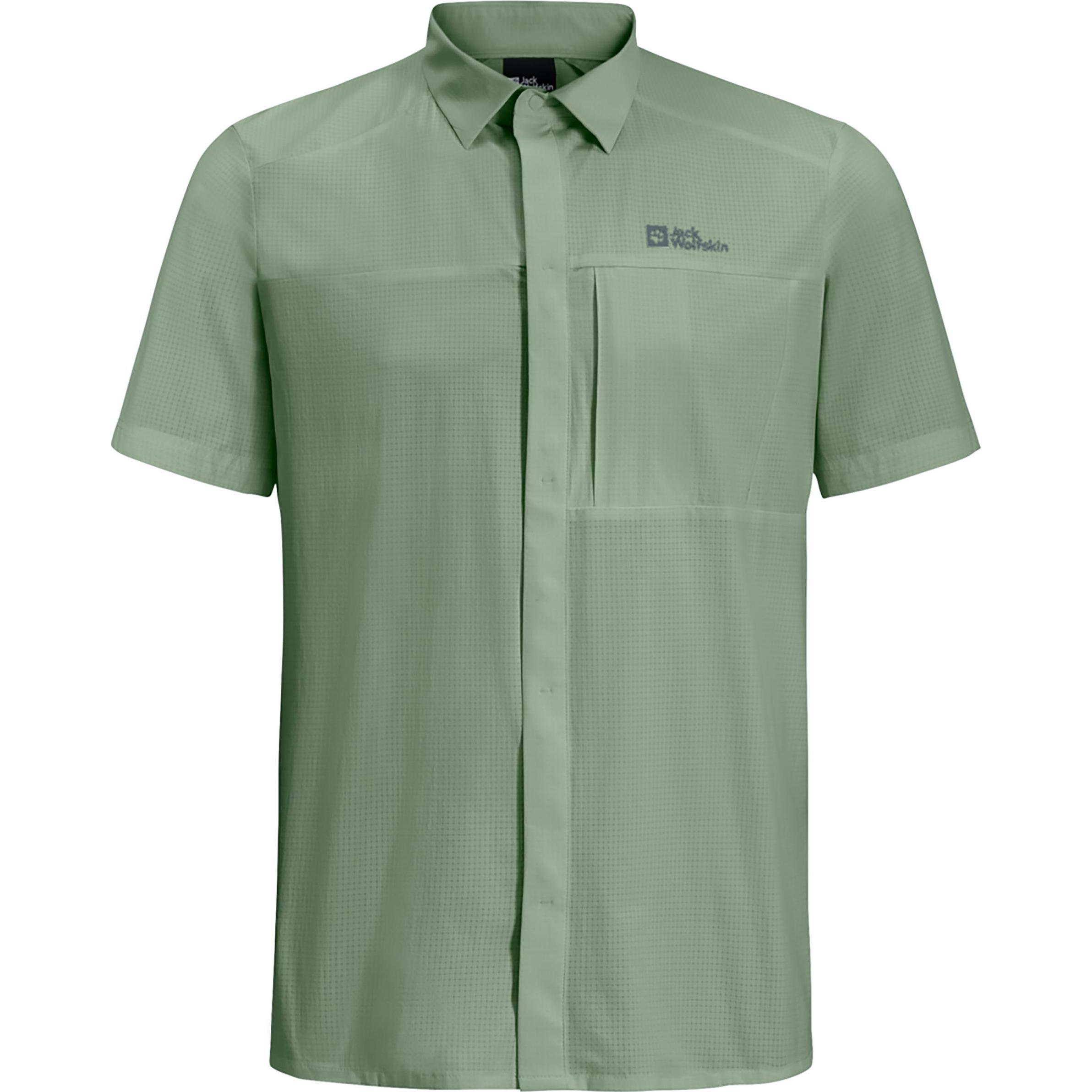 Jack Wolfskin, Herren, Hemd, Vandra S/S Shirt M, Grün, (L)