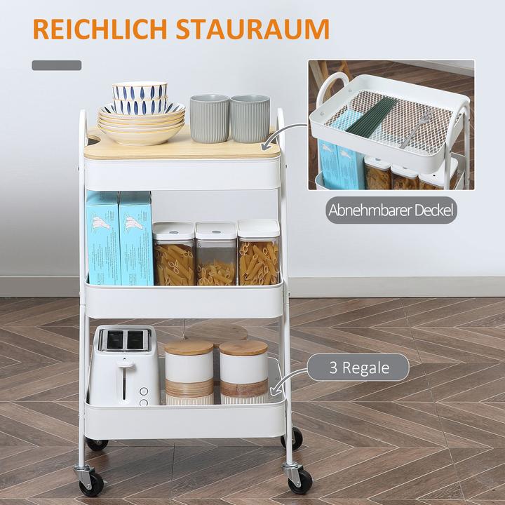 Image du produit Homcom Chariot de cuisine