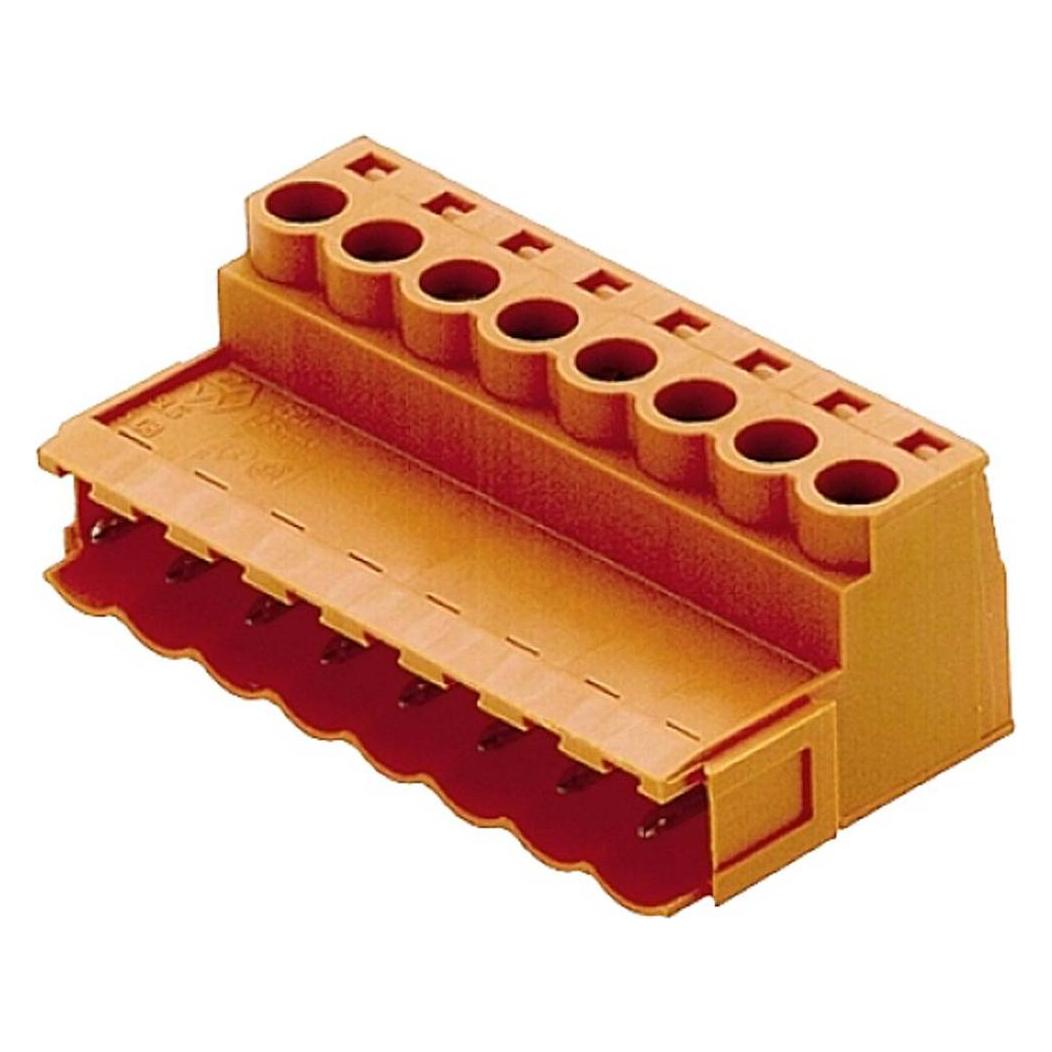 Weidmüller Stiftgehäuse-Kabel Polzahl Gesamt 9 Rastermass 5.08 mm 1627650000 36 St., Elektronikkabel + Stecker, Orange