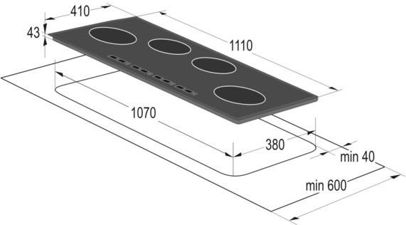 Produktbild Gorenje IT1141AC Induktions-Kochfeld (111 cm, Induktionskochfeld)