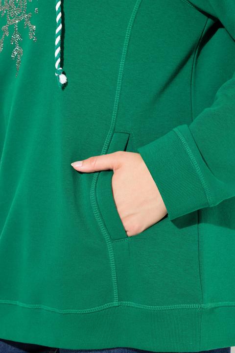 Image du produit Ulla Popken Sweat-shirt à col montant et manches longues, poches, flocon de neige (42, 44)