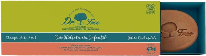 Actual product image Dr. Tree Moisturizing Solid Shampoo and Solid Shower Gel Junior 75g - Pack of 2 (Solid shampoo, 75 g)