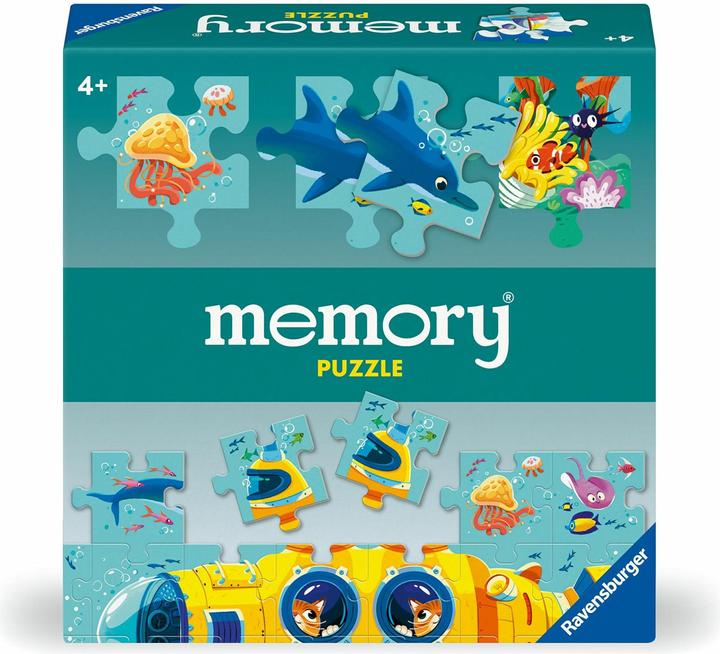 Produktbild Ravensburger 22461 - memory® Puzzle Unterwasserwelt - Für 2-4 memory® Fans ab 4 Jahren, der (80 Teile)