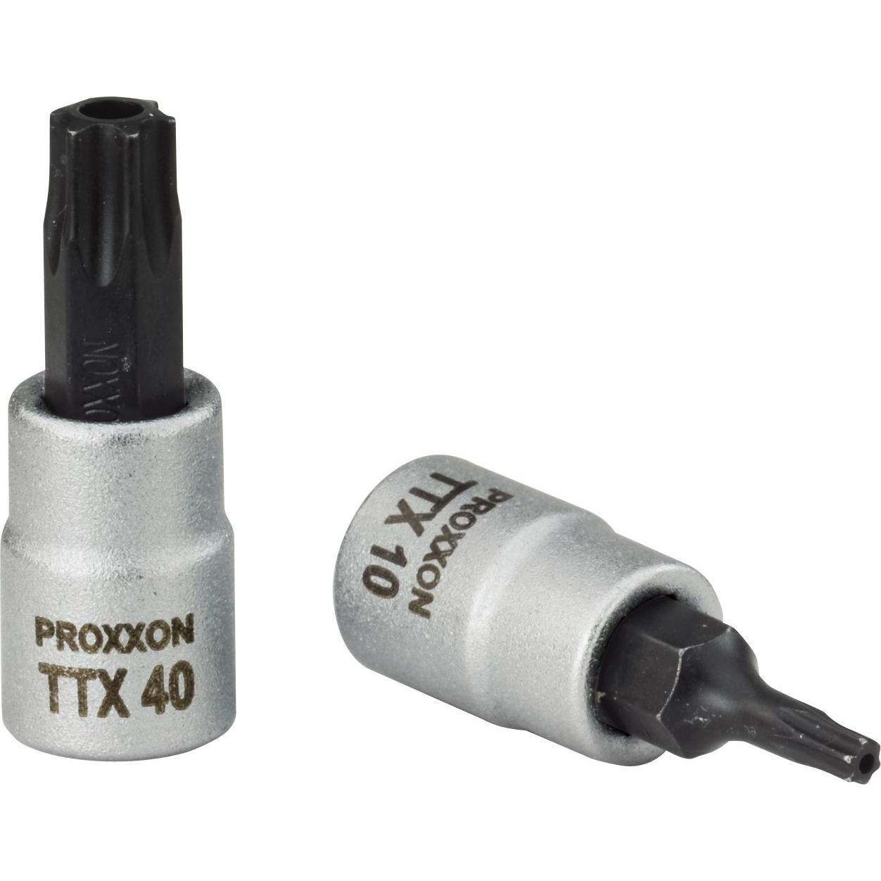Proxxon, Steckschlüssel + Stecknuss, 1/4" TTX-Einsatz T 30 mit Stirnbohrung