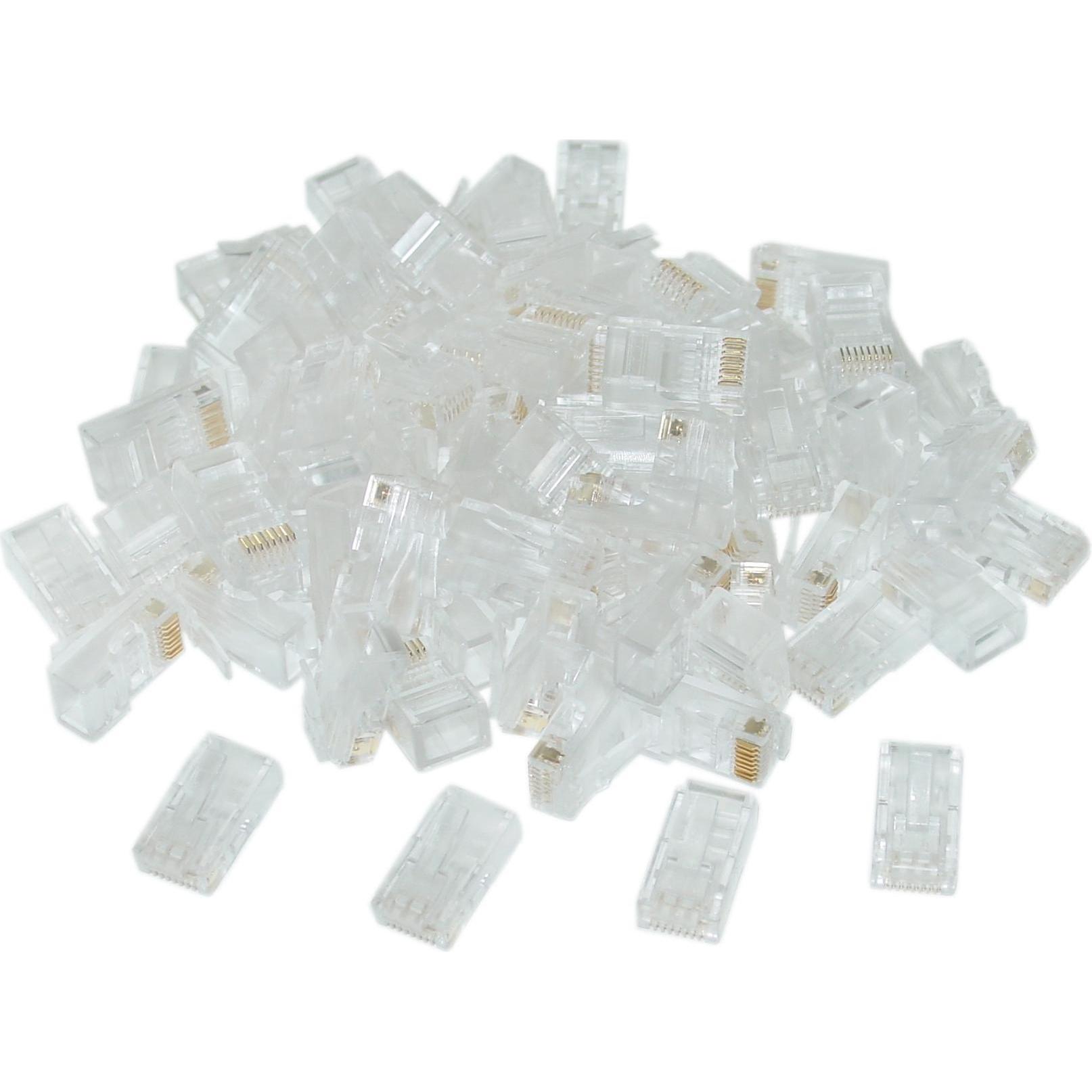 Thumbnail - Gembird LC-8P8C-002/100 LAN modular plug 8P8C for solid CAT6 LAN cable, 30U ( 100 pcs.) (U/UTP, CAT6, 0.17 m), Netzwerkk...