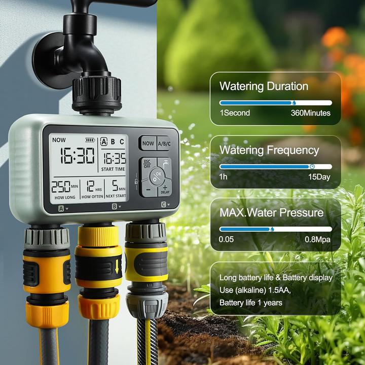 Image du produit Crosofmi Bewässerungscomputer mit 3 Ausgängen (Ordinateur d'irrigation)