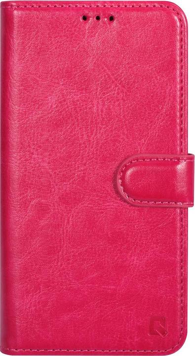 Actual product image UNIQ Accessory Case iPhone 15 - Book Case faux leather hot pink No.707 (Apple iPhone 15)