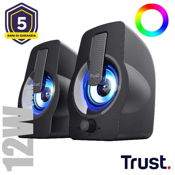 Actual product image Trust Speaker||Gemi RGB|PMPO 12 Watt|1xAudio-In|Black|22948