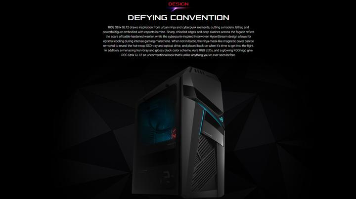 Actual product image ASUS ROG Strix GL12CM-CH010T (512 GB, 32 GB, Intel Core i7-8700K, GeForce GTX 1080)