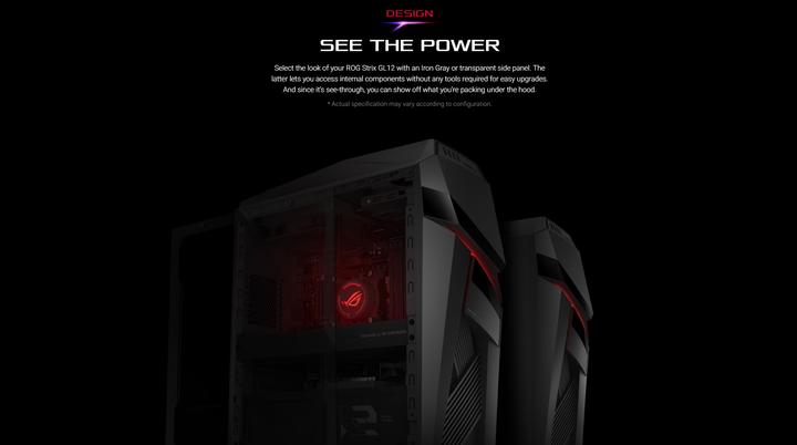 Actual product image ASUS ROG Strix GL12CM-CH010T (512 GB, 32 GB, Intel Core i7-8700K, GeForce GTX 1080)