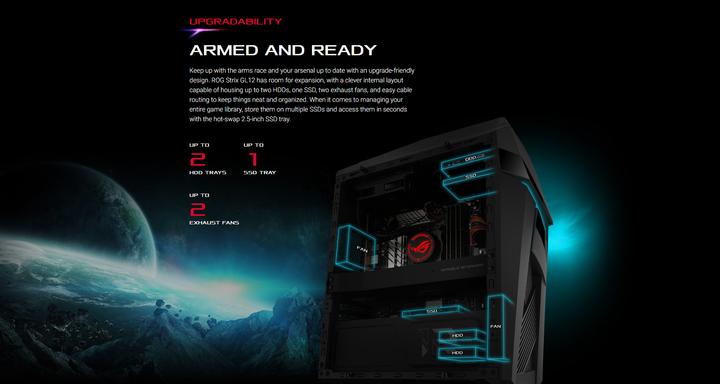 Actual product image ASUS ROG Strix GL12CM-CH010T (512 GB, 32 GB, Intel Core i7-8700K, GeForce GTX 1080)