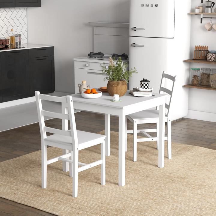Produktbild Homcom Essgruppe Kiefernholz Weiss