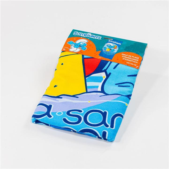 Produktbild Aymax Smurfen Sea Sand Badetuch 70 x 140 cm Polyester (140 x 70 cm)
