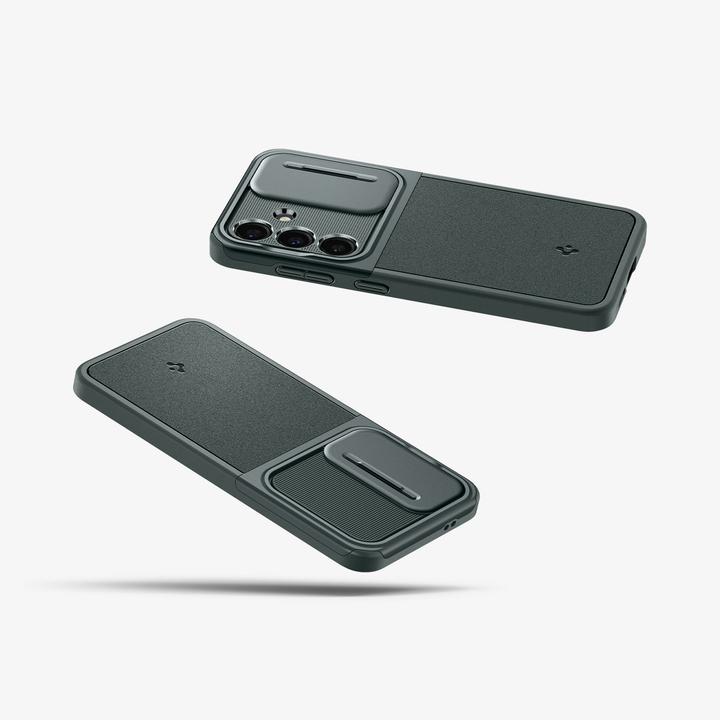 Actual product image Spigen Optics Armor S921 zielony/abyss green ACS07364 (Samsung Galaxy S24 Ultra)