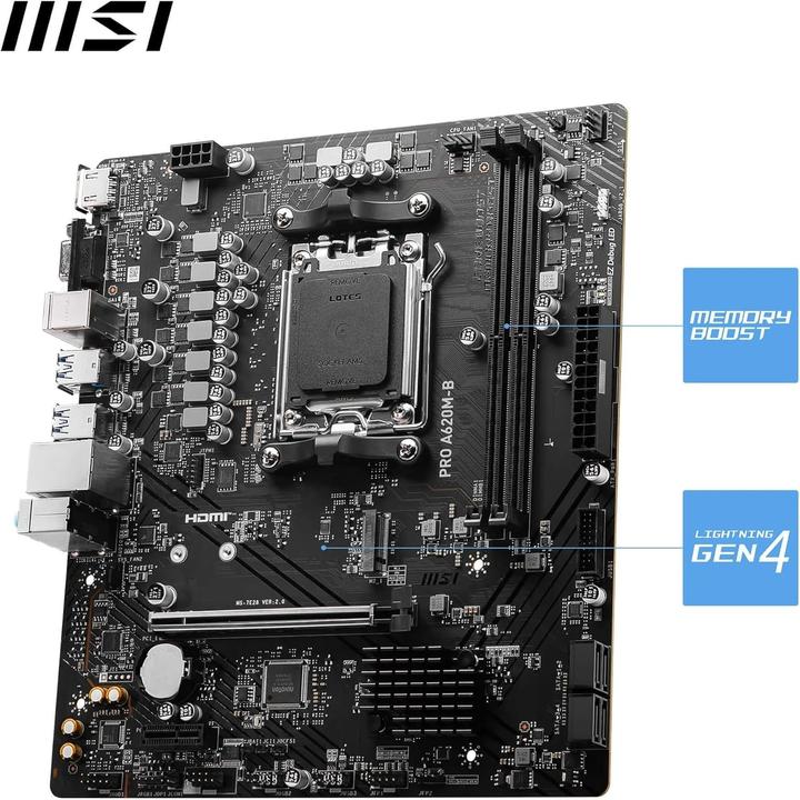 MSI PRO A620M-B (AM5, AMD A620, mATX)