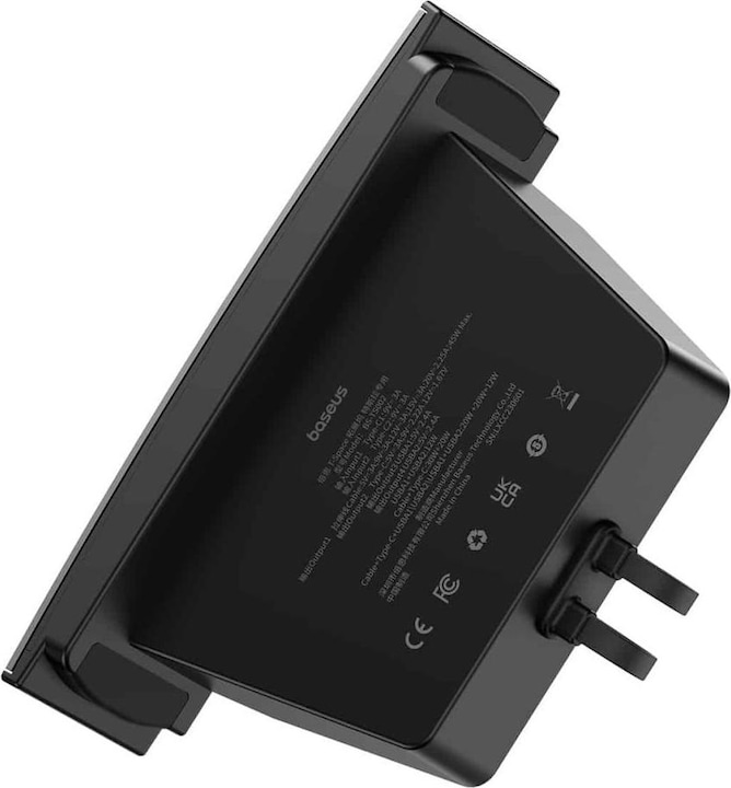 Actual product image Baseus T-Space Series USB HUB for Tesla Model 3 / Y with Built-in 45W USB C Cable - Black