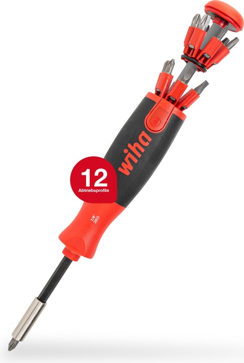 Productafbeelding Wiha Magazijnbithouder LiftUp 25. magnetisch 1/4. (Gleuf, Phillipps kruissleuf (PH), Kruisvormig PZ, Pin-torx)
