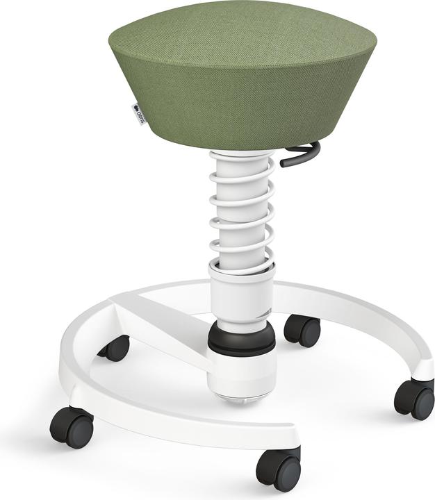 Image du produit Aeris Tabouret de bureau Swopper 102HBSTWH blanc/vert, avec roulettes