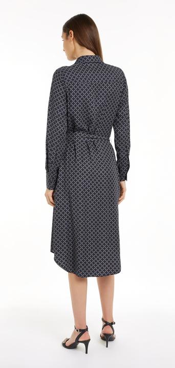 Image du produit Tommy Hilfiger Diamond Monotype Dames Jurk Viscose - Blauw - Maat 38 (38)