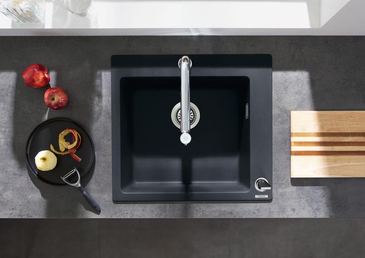Actual product image hansgrohe HG Fitted sink 450 S510-F450 graphite black (Fitted sink, 51 cm, 56 cm)