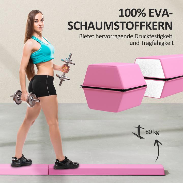 Produktbild SportNow Schwebebalken Kunststoff, Polyester Hellrot