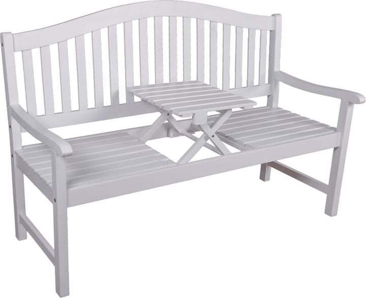 Garden Pleasure Gartenbank Singapur 985074 weiss Holz 150,0 cm