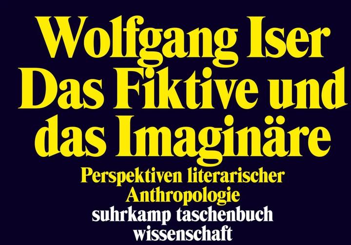 Actual product image Das Fiktive und das Imaginäre (German, Wolfgang Iser, 1993)